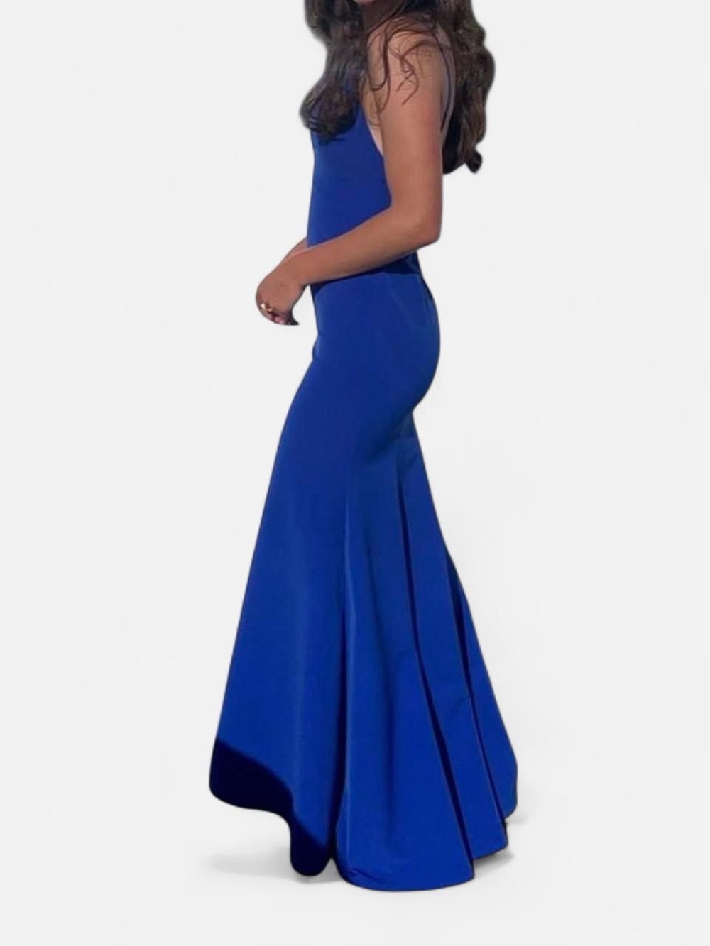 Terani Couture Sapphire Blue Fitted Mermaid Gown